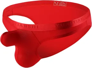 Men's Classic Separated Pouch Boxer shorts,Enhancing Bulge Pouch Erotic Underwear,Stretch Fabric Multiway Briefs