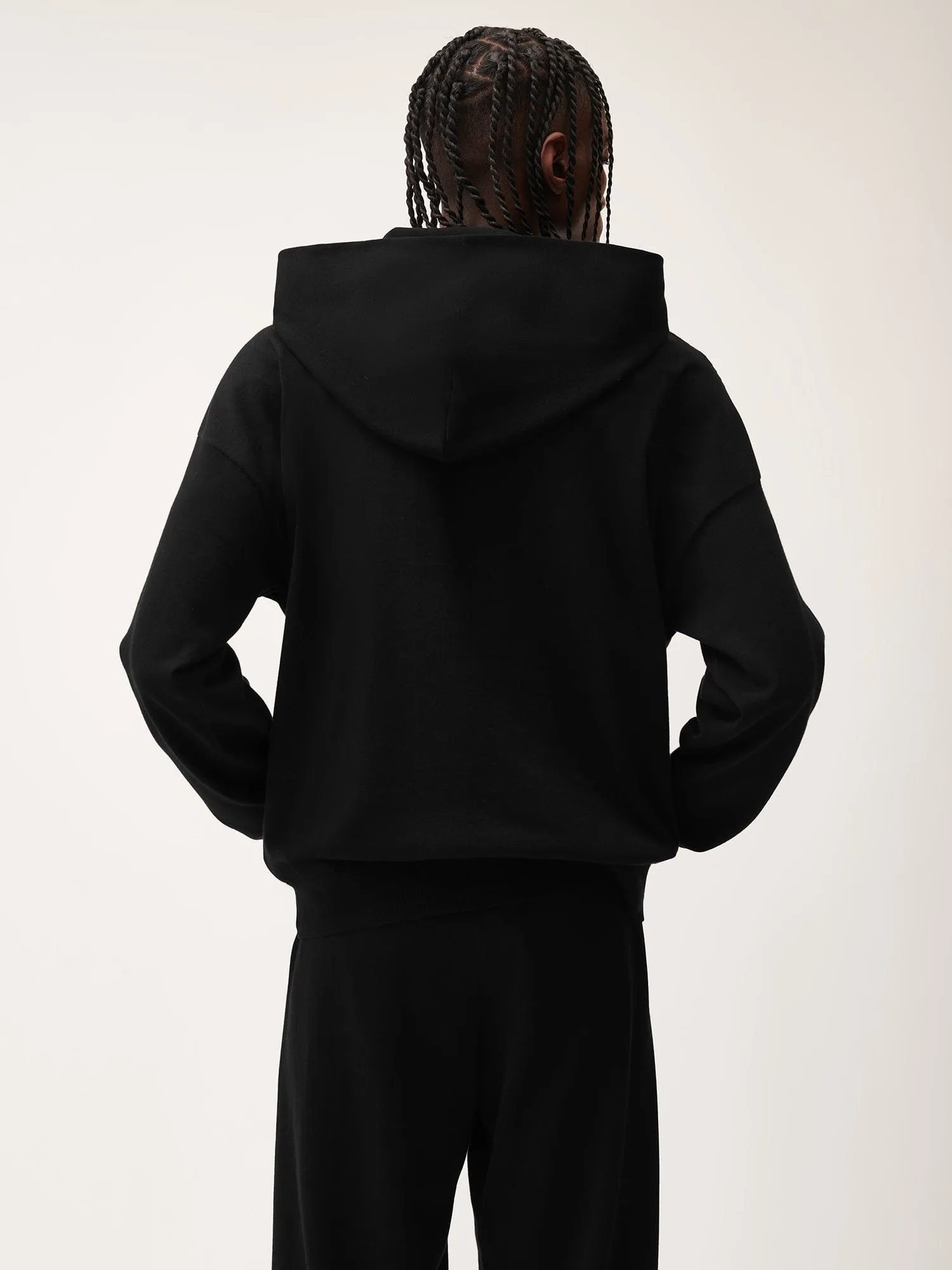 Mens DNA Knitted Hoodieblack
