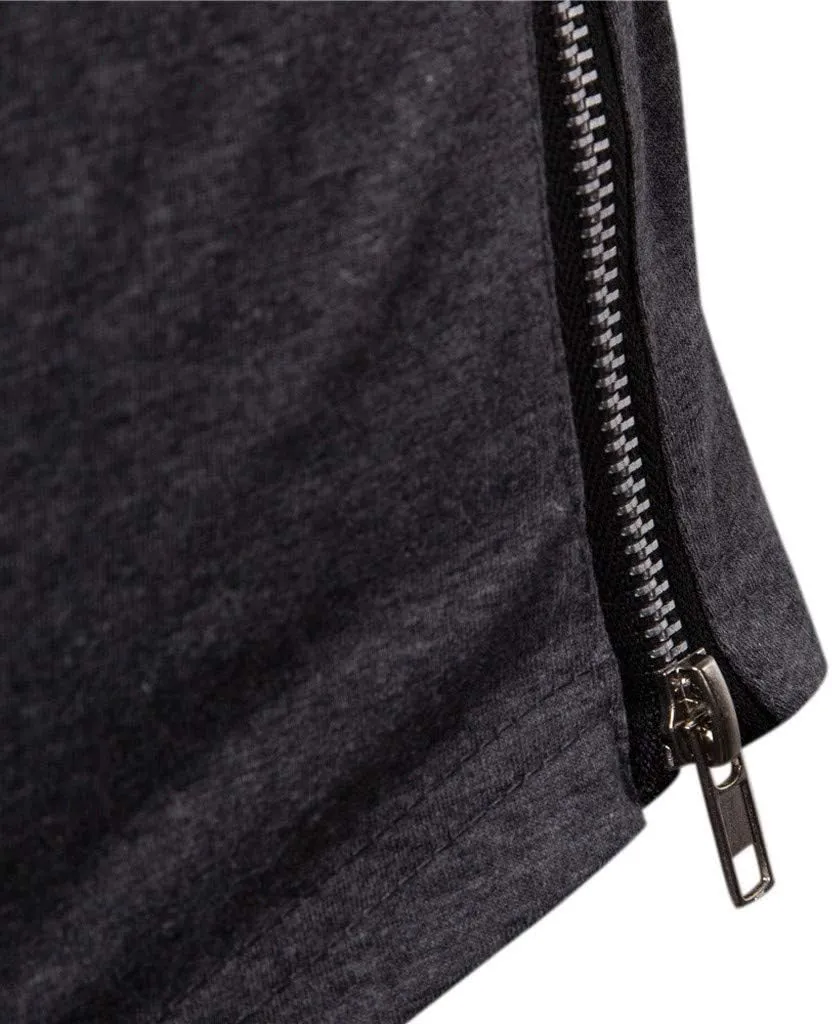 Mens Face_Cover Button Sports Sleeveless/Short/Long Sleeve Vest Hooded Splice Large Open-Forked Male Tank Tops Shirt Blouse