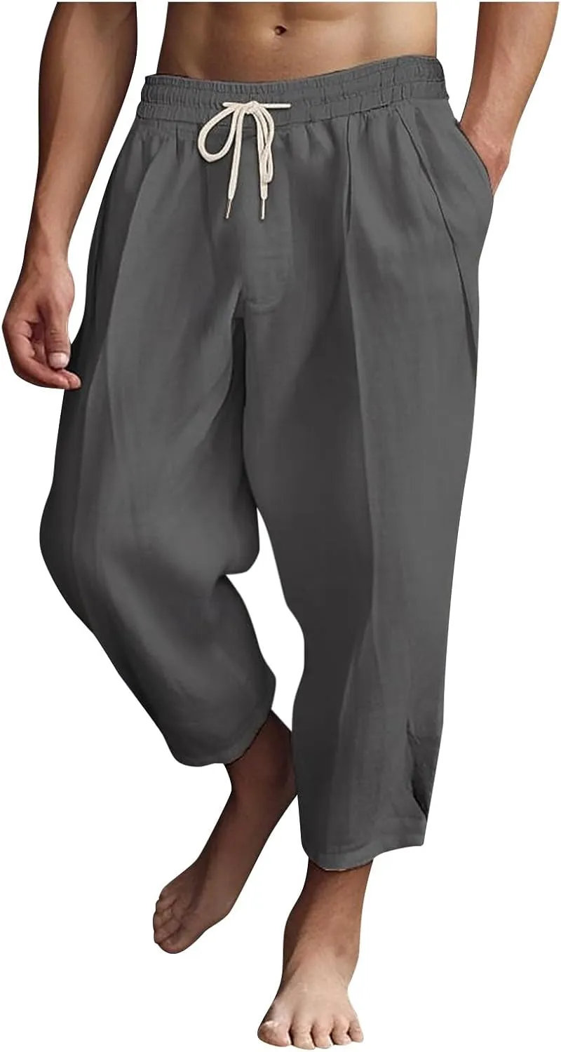 Men's Fashion Pants Baggy Wide Straight Leg Joggers Loose Fit Workout Pants Leisure and Daily Wear Trousers