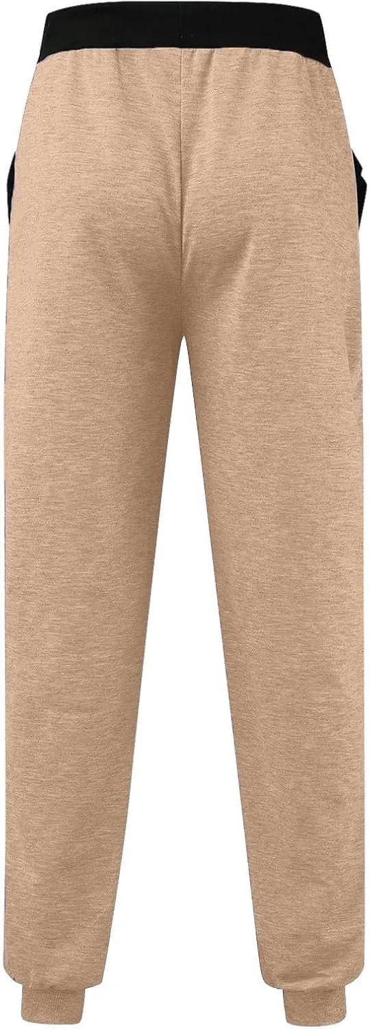 Mens Fleece Lightweight Joggers Pants Workouts Zipper Pockets Drawstring Slim Fit for Running Sports Wear
