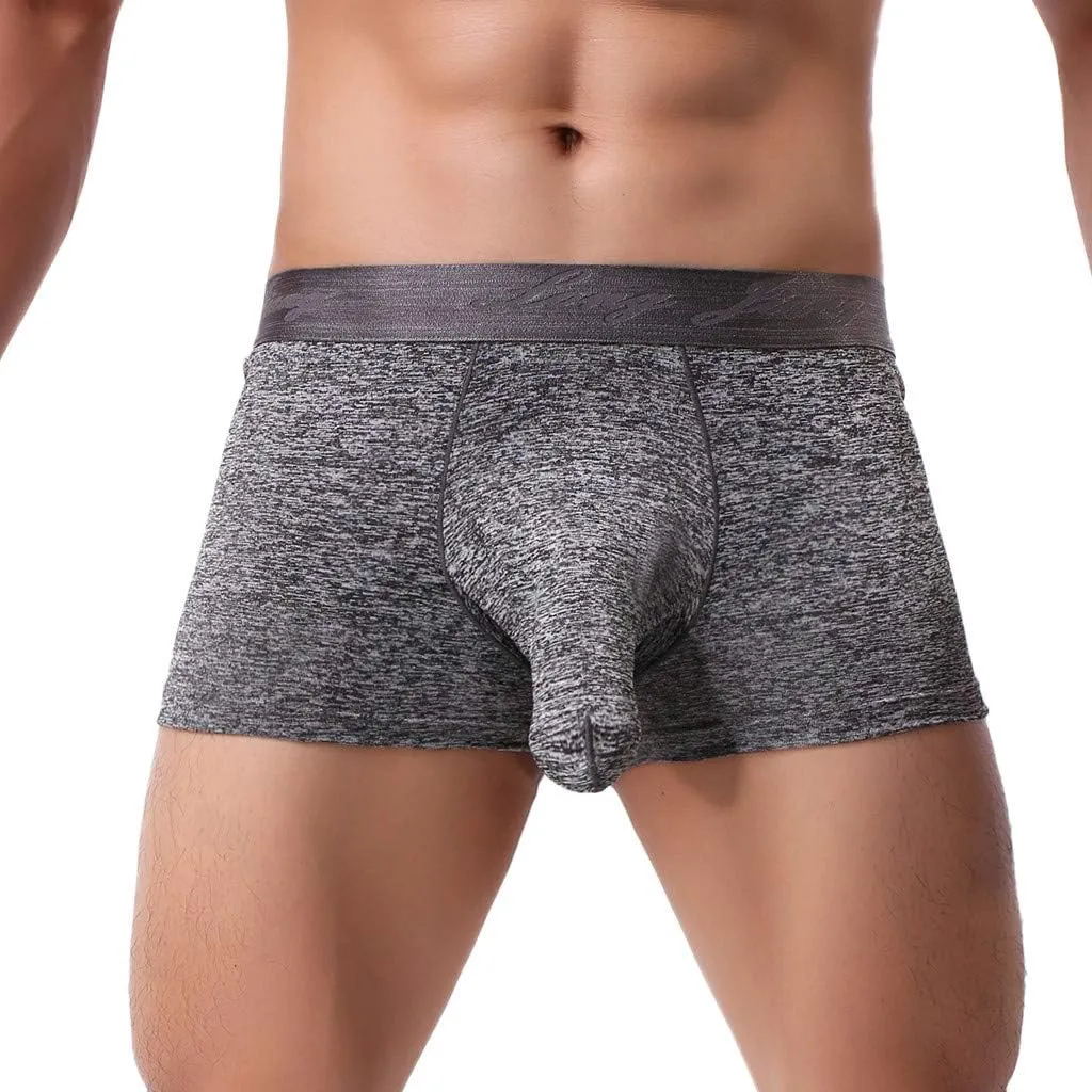 Men's Hammock Pouch Underwear Boxer Brief with Elephant Trunk Classic Sissy Trunks Jockstrap Bulge Enhancement Soft