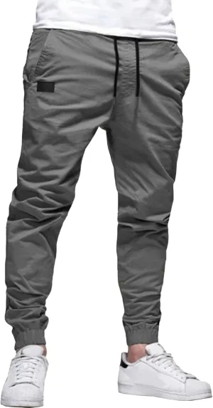 Men's Hiking Outdoor Track Sweatpants Casual Twill Track Jogging Pants Classic Cotton Chino Cargo Trousers