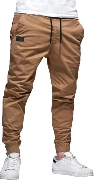 Men's Hiking Outdoor Track Sweatpants Casual Twill Track Jogging Pants Classic Cotton Chino Cargo Trousers