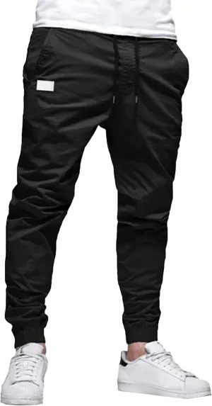 Men's Hiking Outdoor Track Sweatpants Casual Twill Track Jogging Pants Classic Cotton Chino Cargo Trousers
