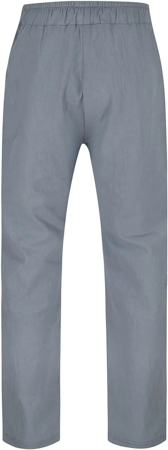 Mens Linen Harem Pants 2025 Summer Casual Loose Fit Beach Drawstring Elastic Waist Yoga Trousers with Pockets