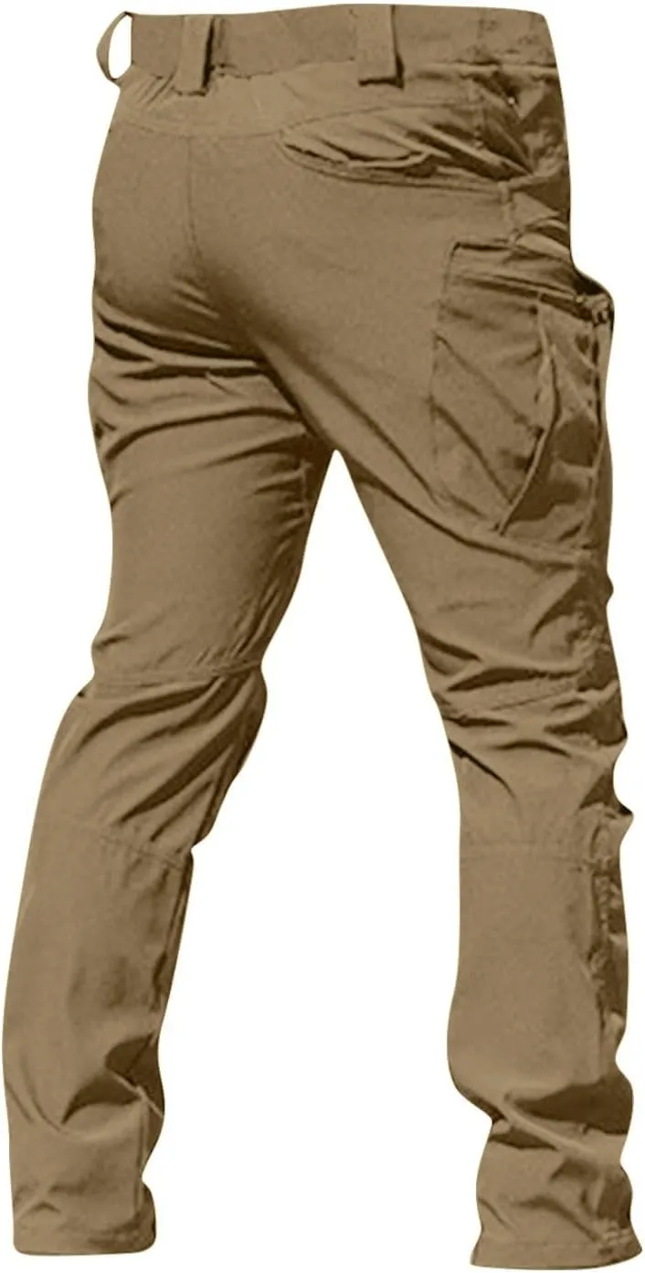 Men's Military Cargo Tactical Pants Classic Ripstop Stretch Relaxed Fit Trousers Fit Hiking Work Pants with Pockets