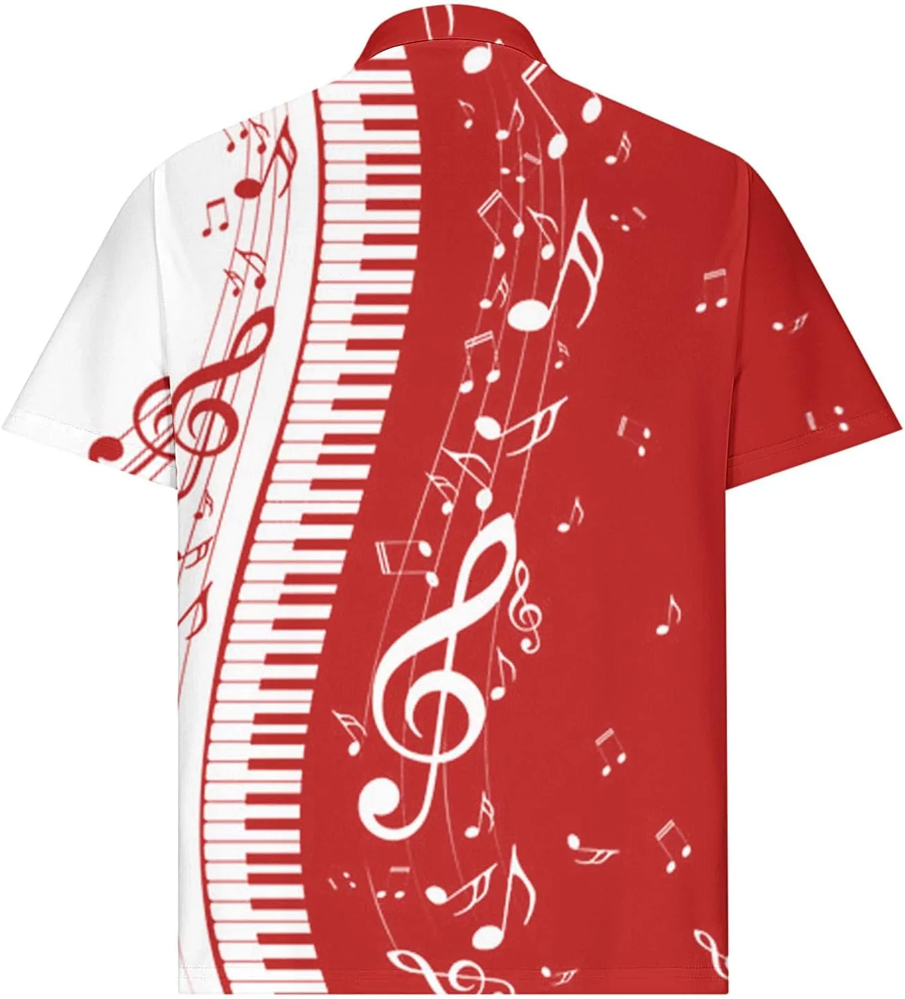 Men's Musical Notes 3D Print T Shirts Casual Slim Fit Short Sleeve Golf Polo Shirts Music Gifts for Adult, Large