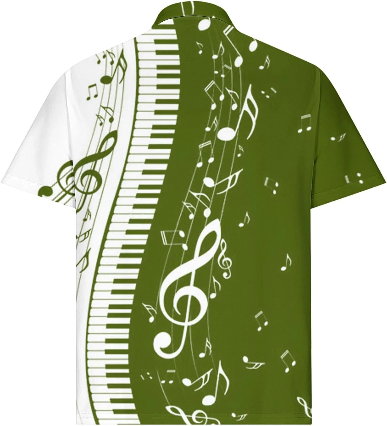 Men's Musical Notes 3D Print T Shirts Casual Slim Fit Short Sleeve Golf Polo Shirts Music Gifts for Adult, Large