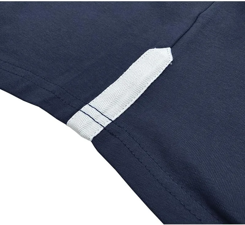 Mens Polo Shirts Long Sleeve Vintage T-Shirt with Pocket Casual Slim Fit Basic Tees Solid Button Down Undershirts