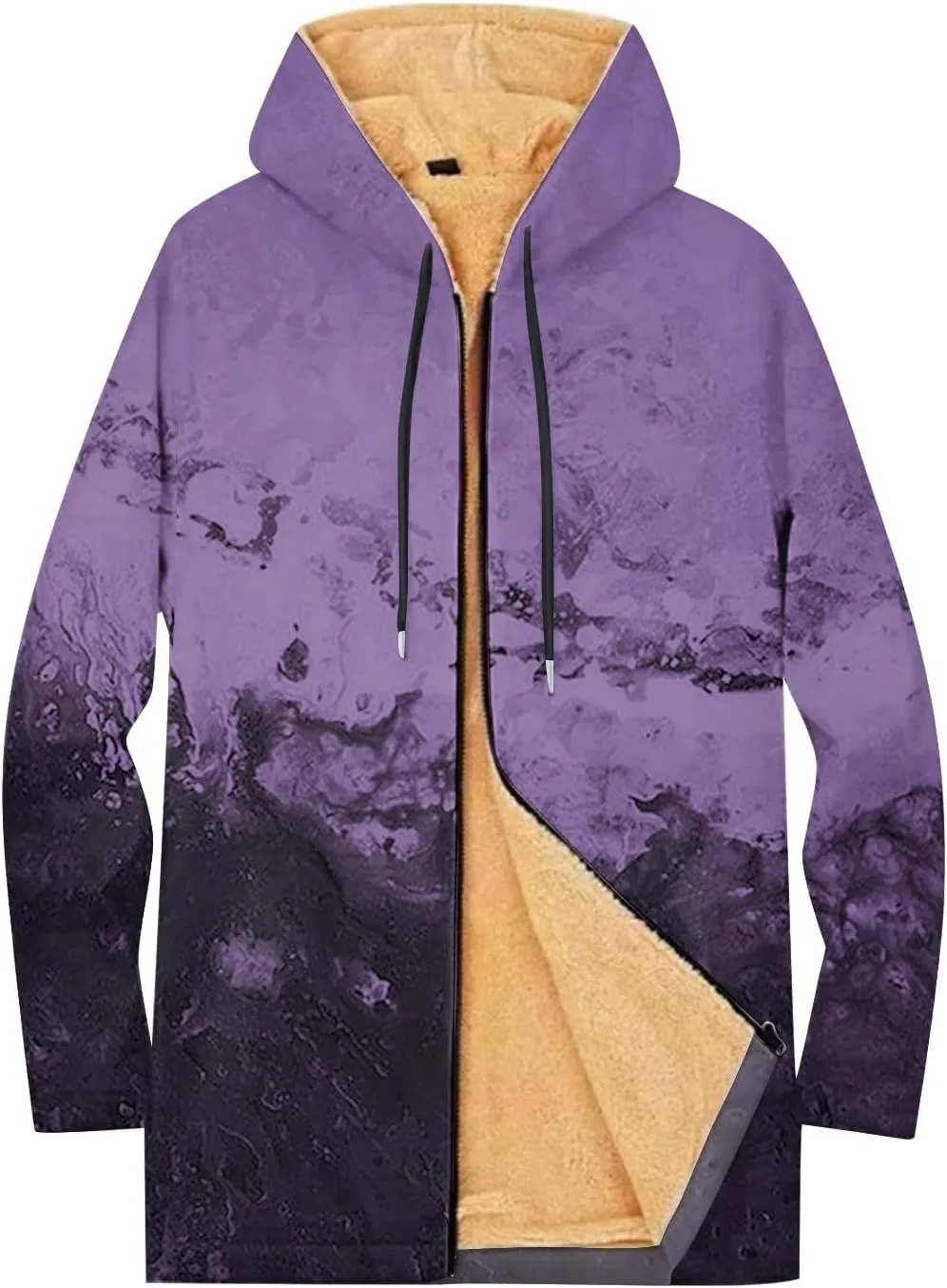 Mens Sherpa Hoodie Zip Up Fleece Warm Hoodies Thick Heavyweight Winter Sweatshirt