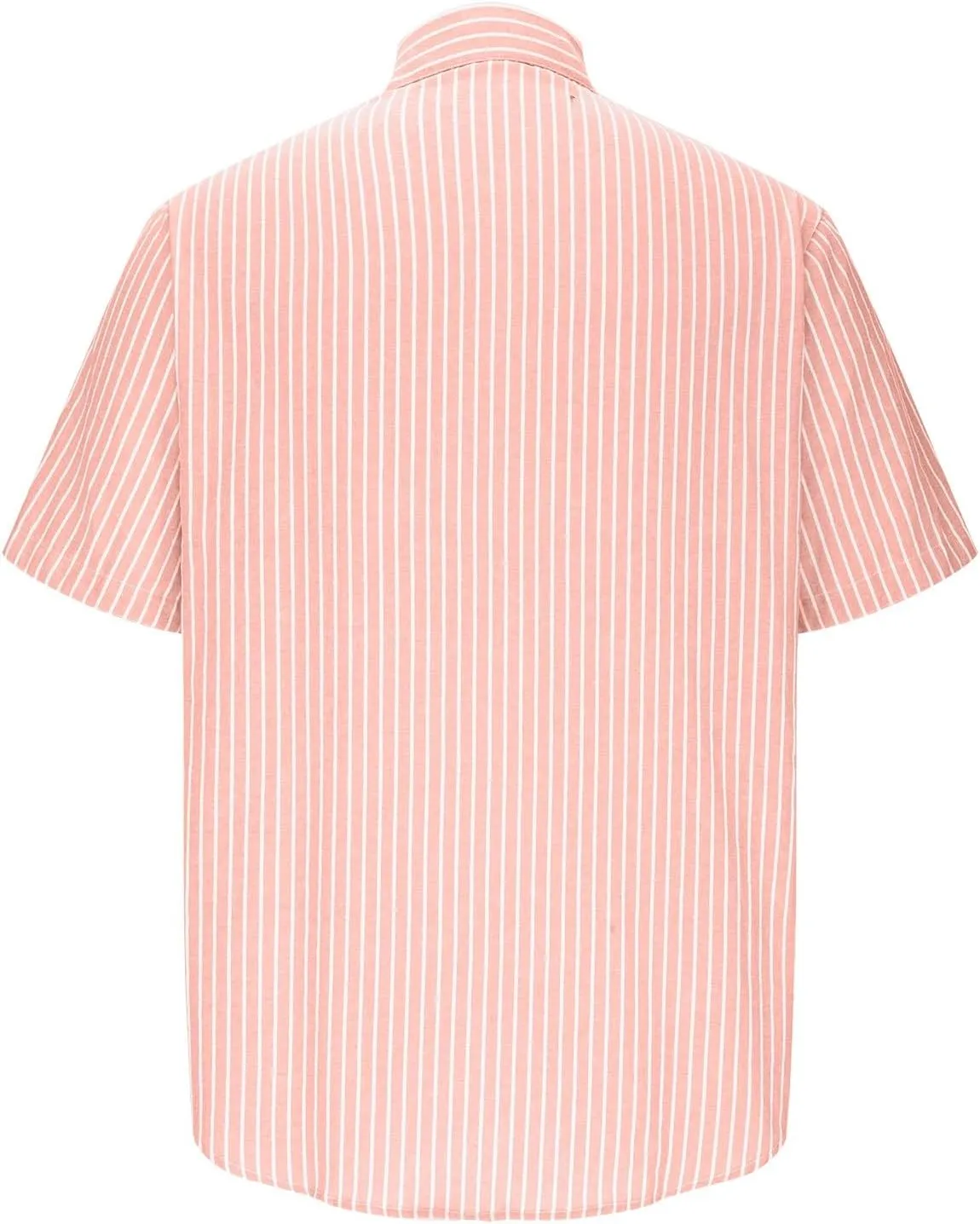 Mens Short Sleeve Hippie Guayabera Linen Shirts Casual Striped Button Down Longline Shirt Summer Beach Hawaiian Shirt