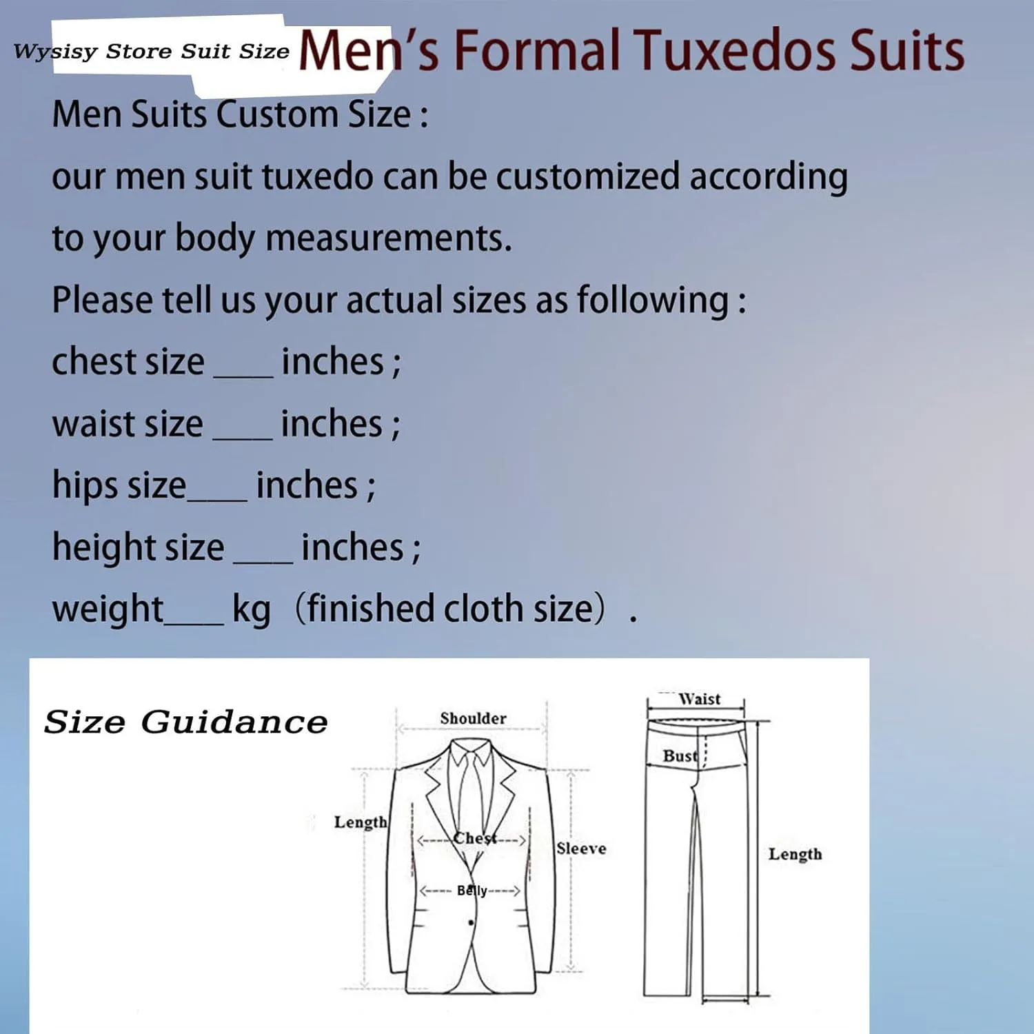 Men's Slim Fit Suit 2 Pieces Double Breasted Suit Wedding Groom Tuxedos Peak Lapel Formal Business Prom Suit for Men