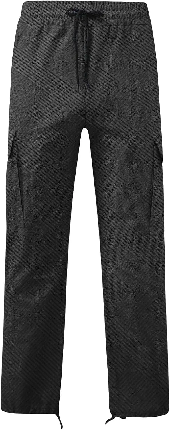 Men's Sport Fitness Loose Running Casual Drawstring Track Pants