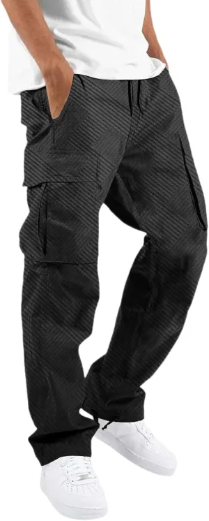 Men's Sport Fitness Loose Running Casual Drawstring Track Pants