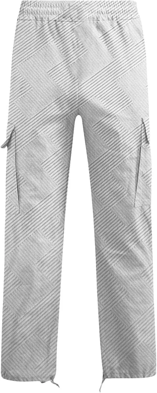 Men's Sport Fitness Loose Running Casual Drawstring Track Pants