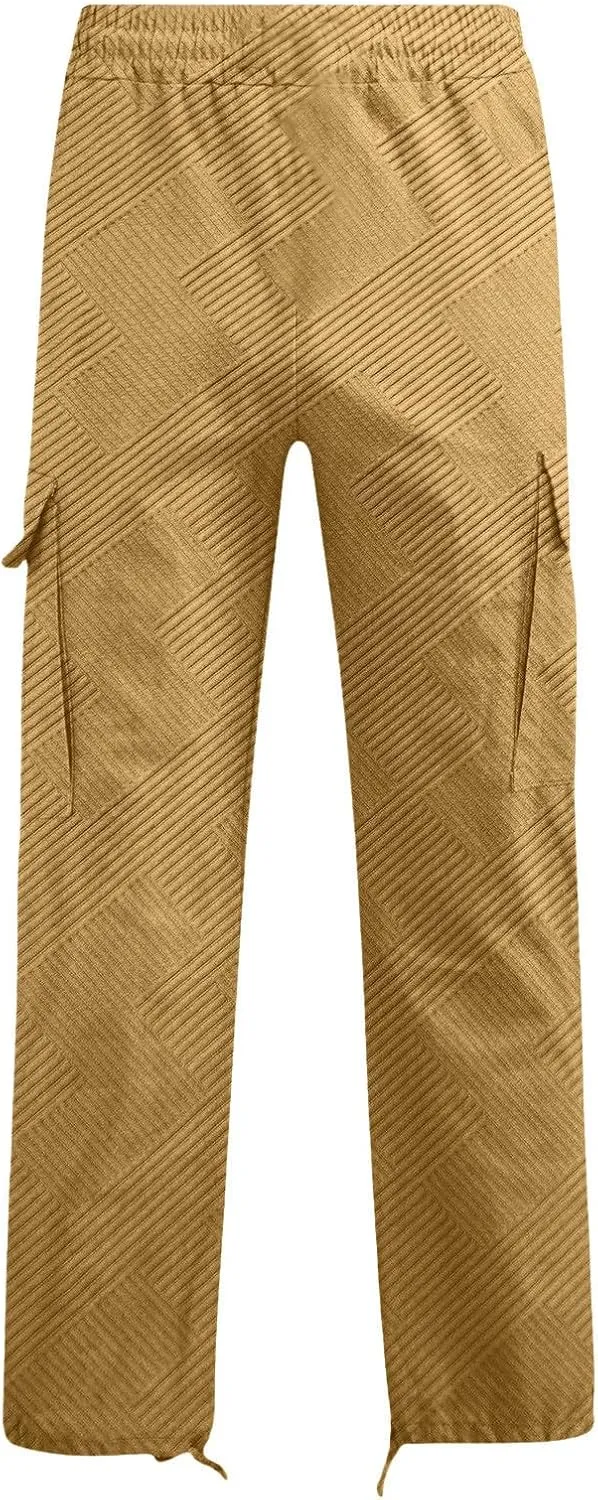 Men's Sport Fitness Loose Running Casual Drawstring Track Pants