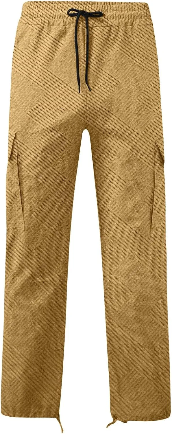 Men's Sport Fitness Loose Running Casual Drawstring Track Pants