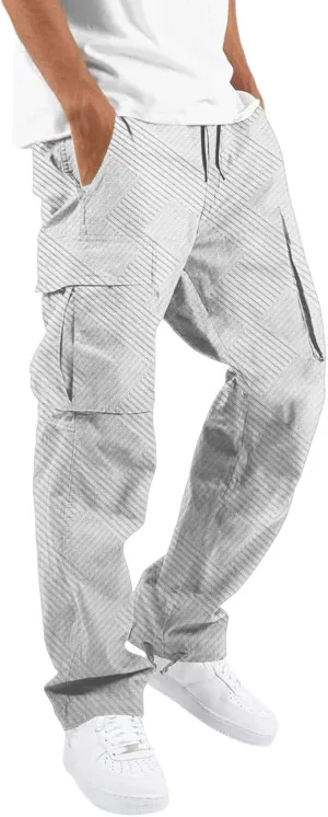 Men's Sport Fitness Loose Running Casual Drawstring Track Pants