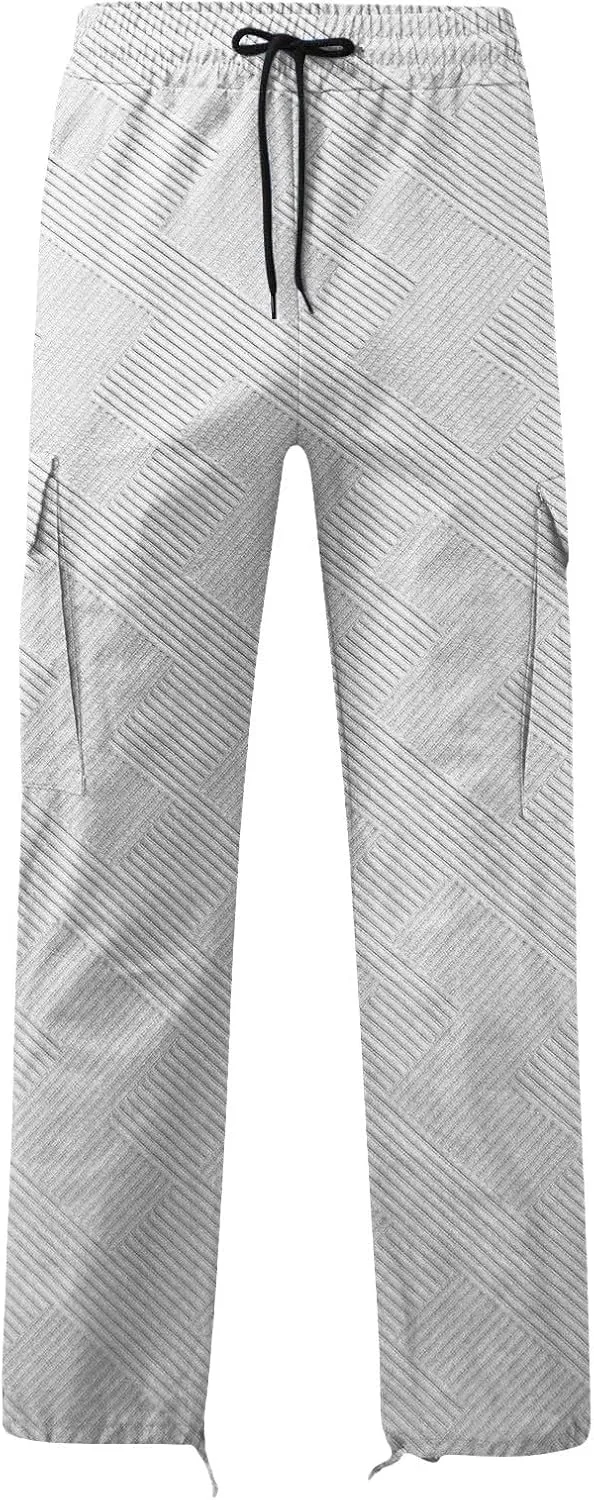 Men's Sport Fitness Loose Running Casual Drawstring Track Pants