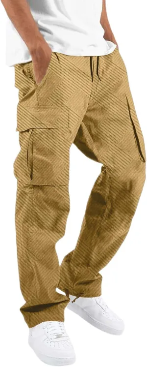 Men's Sport Fitness Loose Running Casual Drawstring Track Pants