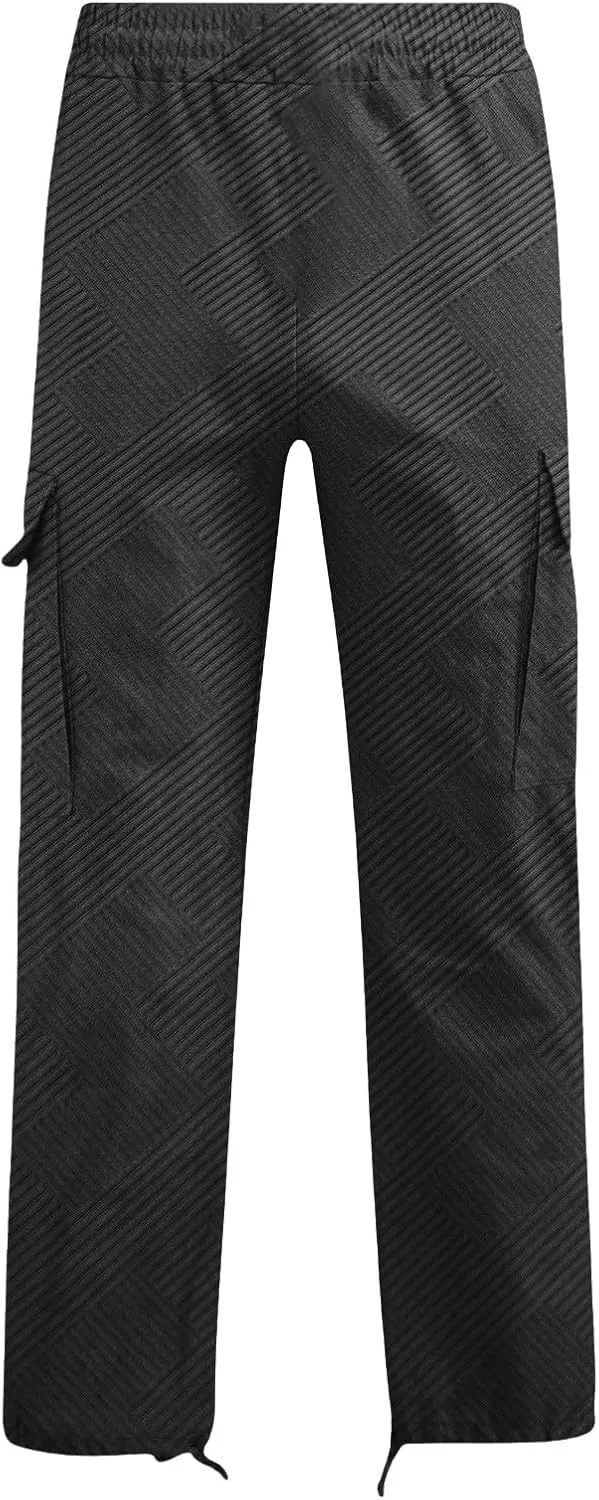 Men's Sport Fitness Loose Running Casual Drawstring Track Pants