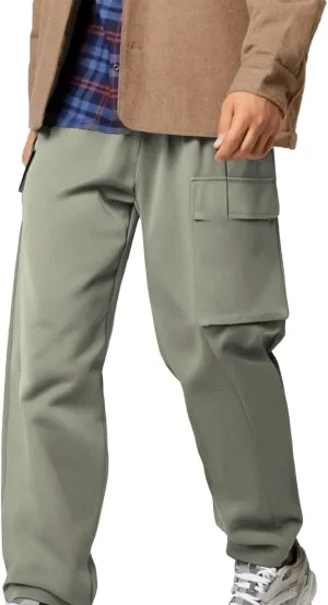 Men's Straight Leg Cargo Pants Relaxed Fit Stretch Tactical Sweatpants Lightweight Outdoor Work Hiking Pants with Pockets