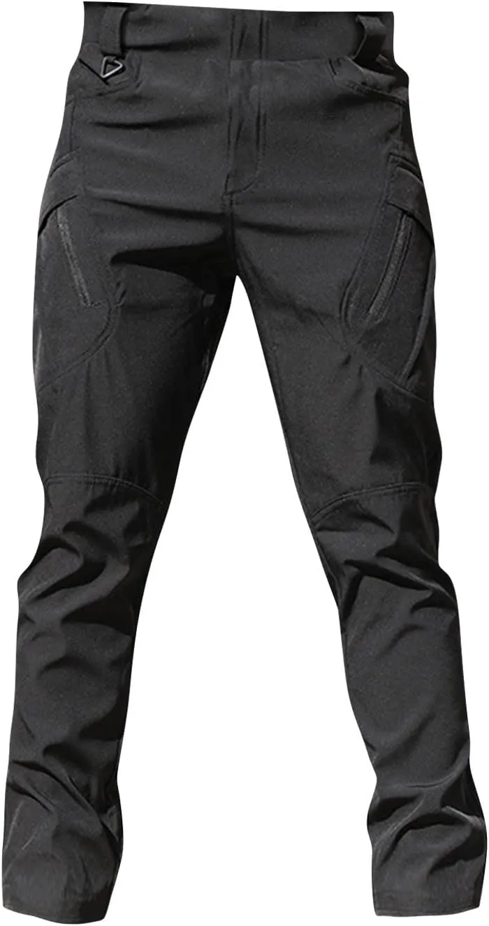 Mens Tactical Pants Waterproof Lightweight Outdoor Work Pants Casual Fishing Hiking Pants with Multi Pockets