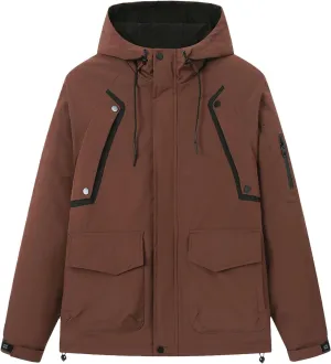 Men's Winter Jacket Thick Thermal Warm Fleece Lined Coat Hooded Trench Coats Outdoor Long Length Jackets
