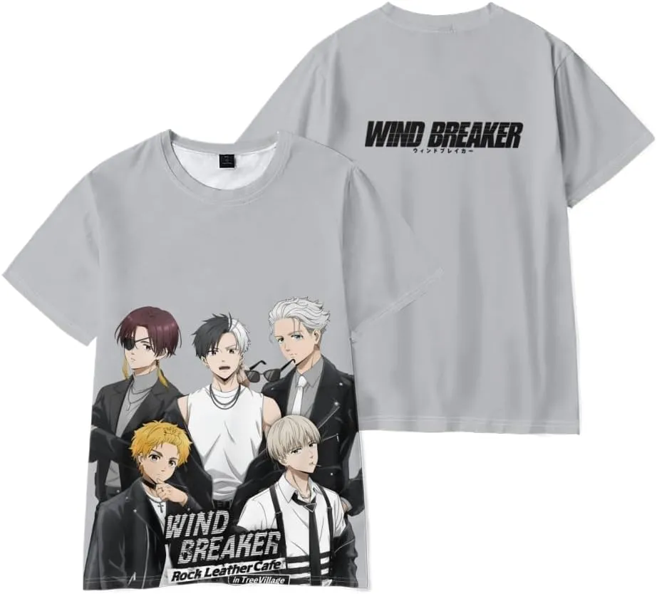 Merch Wind Breaker Anime 3D T-Shirt Unisex Classic Short Sleeve