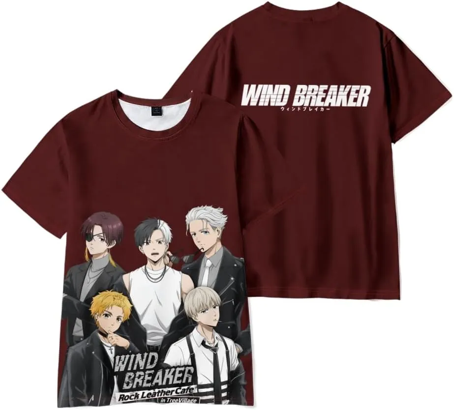 Merch Wind Breaker Anime 3D T-Shirt Unisex Classic Short Sleeve