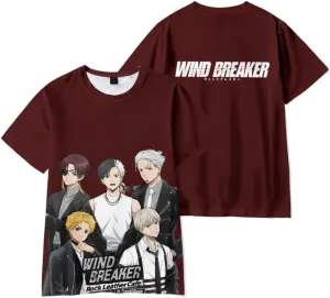 Merch Wind Breaker Anime 3D T-Shirt Unisex Classic Short Sleeve