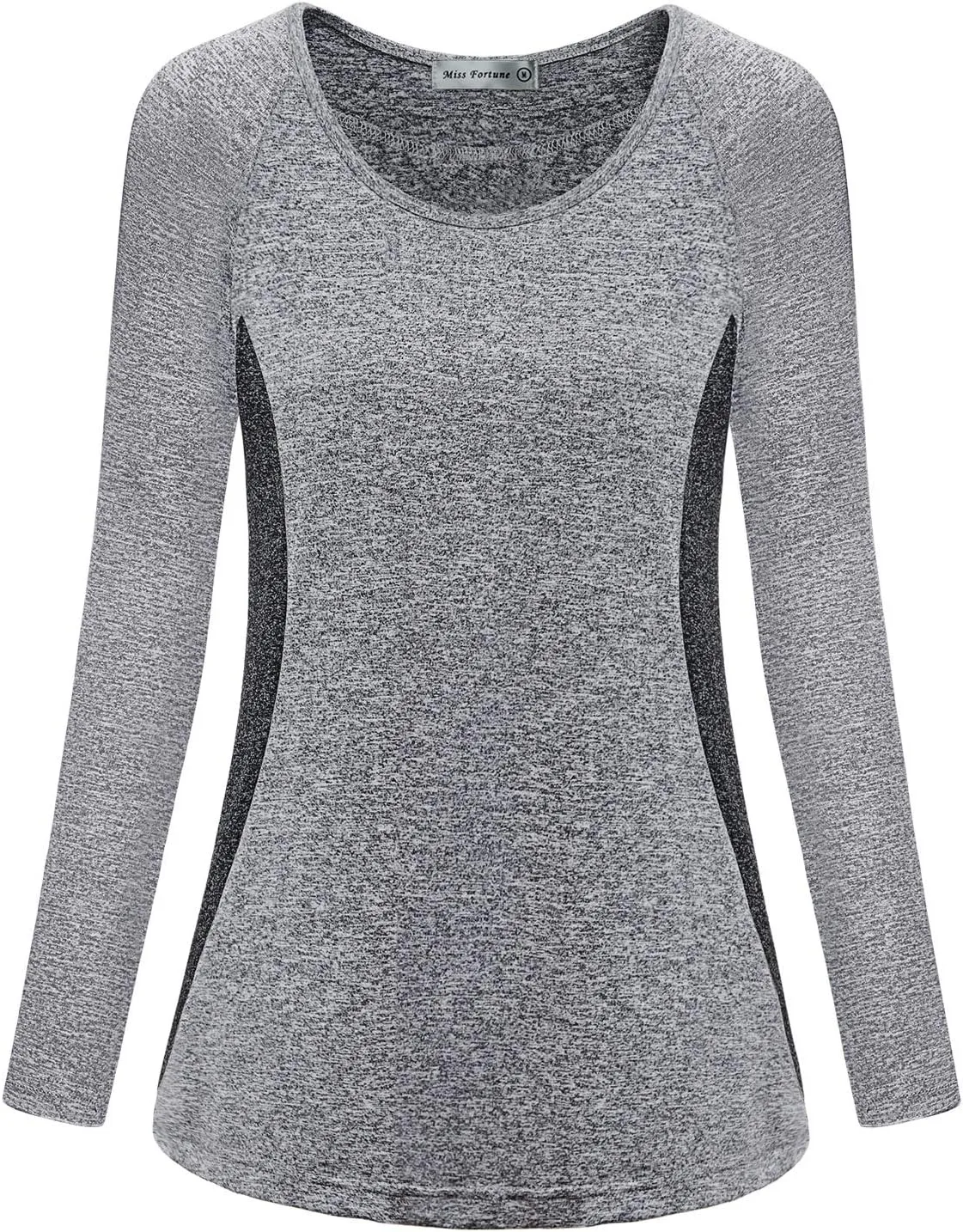 MISS FORTUNE Active Wear Yoga Top Cool Dry Workout Shirt Exercise Clothes