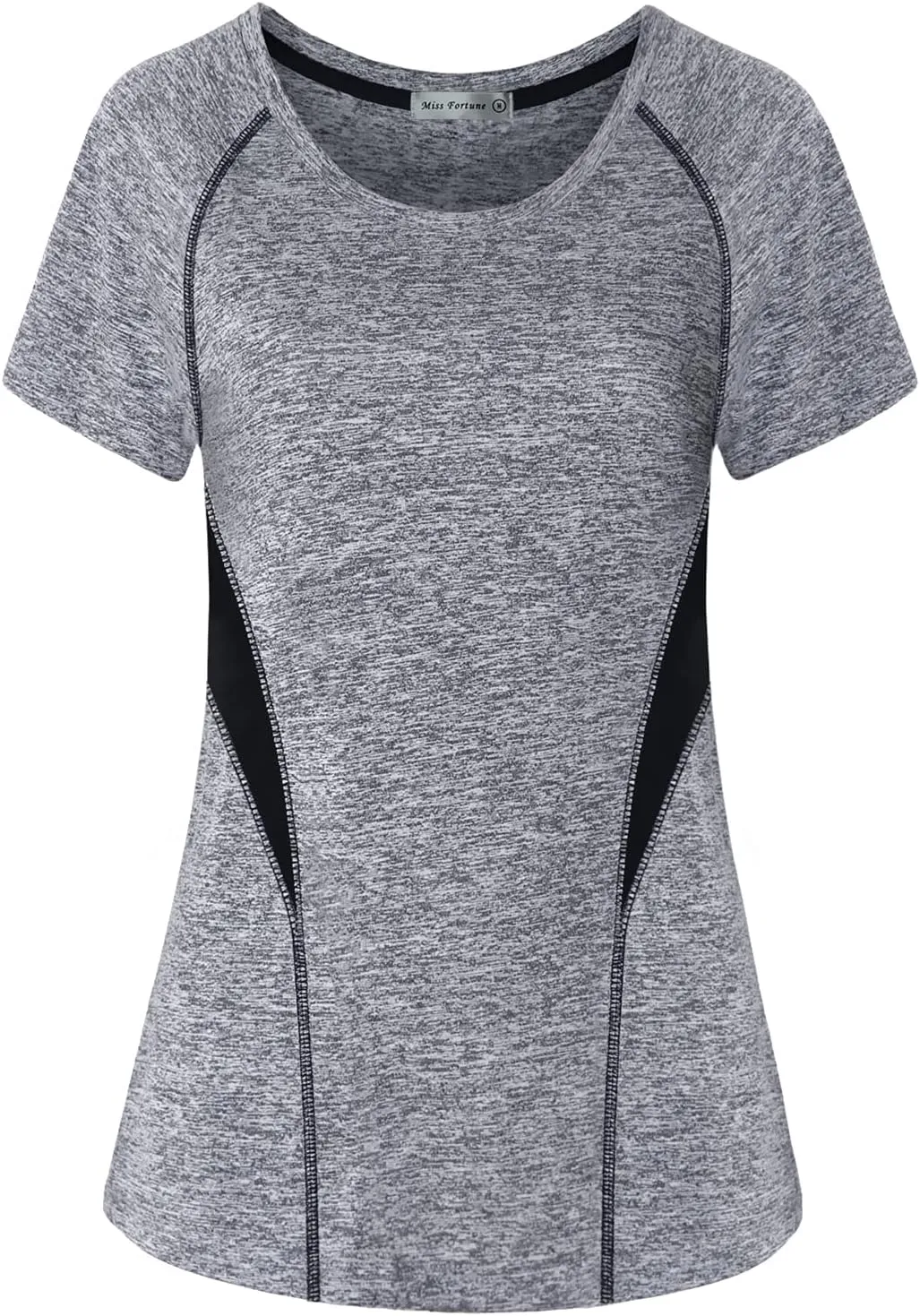 MISS FORTUNE Womens Active Wear Exercise Top Yoga Shirt Workout Clothes