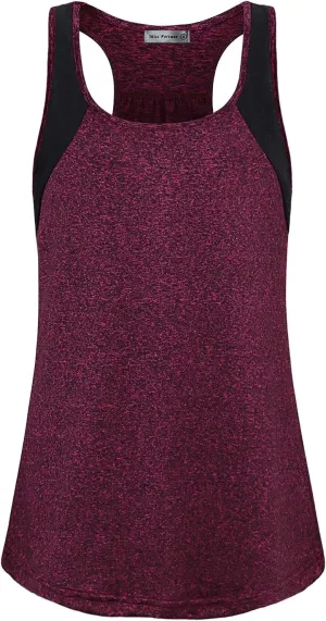 MISS FORTUNE Womens Active Wear Exercise Top Yoga Shirt Workout Clothes