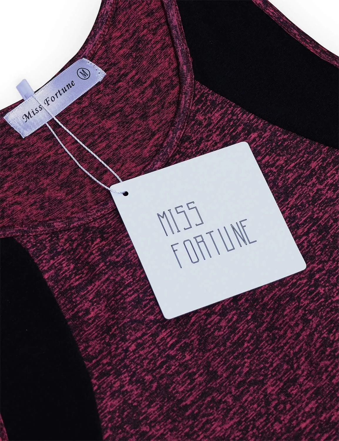 MISS FORTUNE Womens Active Wear Exercise Top Yoga Shirt Workout Clothes