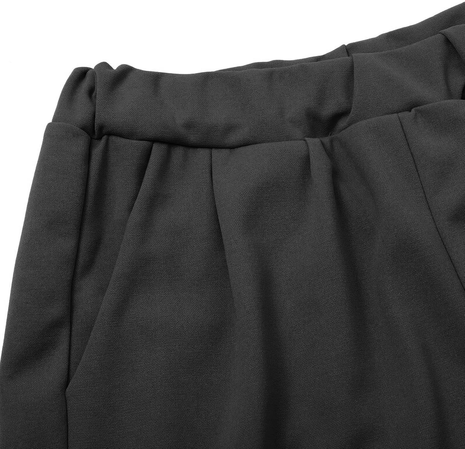 Miyaomn Women's Casual Lantern Tapered Harem Pants Solid Loose Fit Wide Leg Pull-On Ankle Trousers Lounge Slacks with Pockets