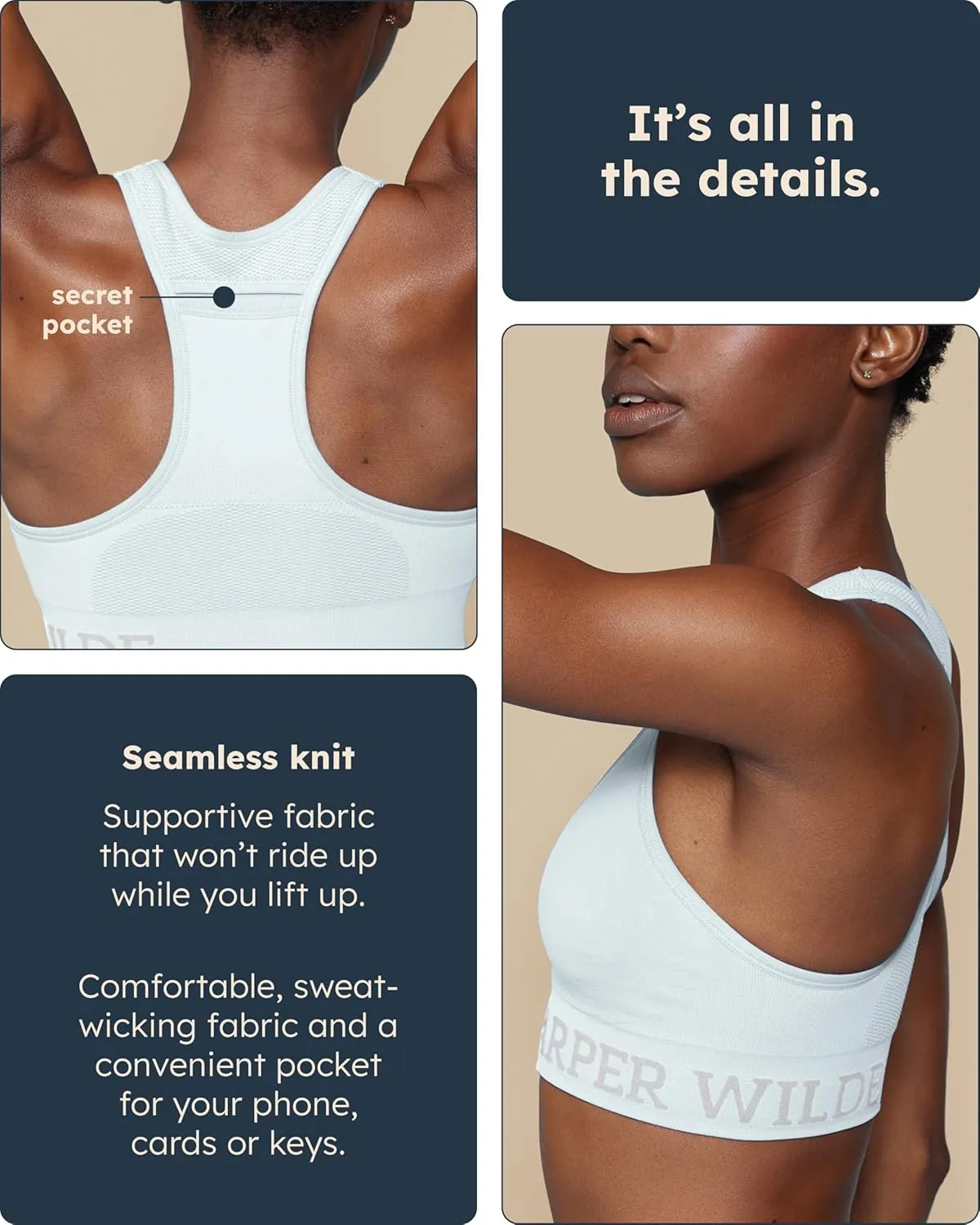 Move Racerback Sports Bra - Low Impact Sports Bra for Women