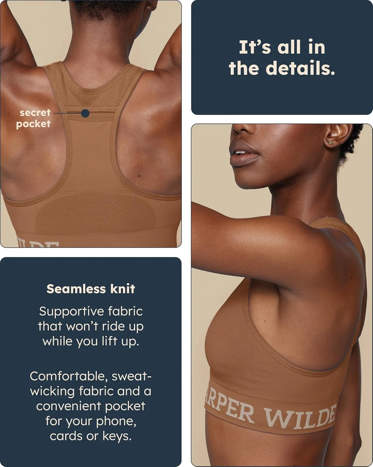 Move Racerback Sports Bra - Low Impact Sports Bra for Women