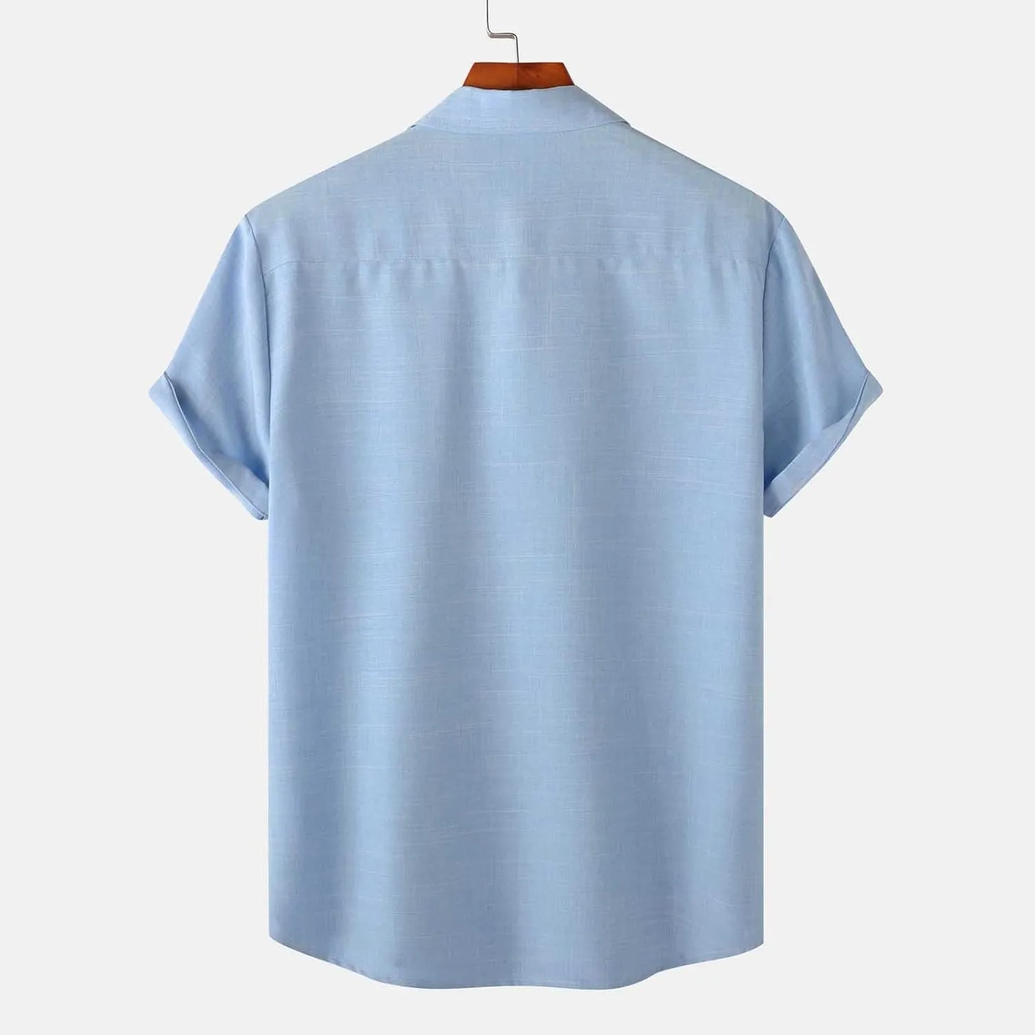 Muscularfit Men's T-Shirts Casual Stylish Cotton Linen Button Down Shirt Summer Regular-Fit Short Sleeve Henley Basic Top