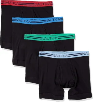 Nautica Men's Classic Cotton 4-Pack Boxer Briefs