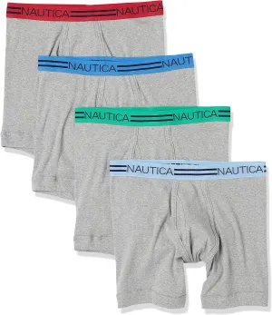 Nautica Men's Classic Cotton 4-Pack Boxer Briefs