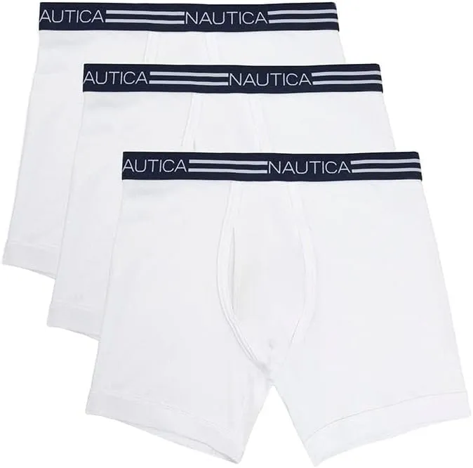 Nautica Men's Classic Cotton Boxer Brief Multi Pack