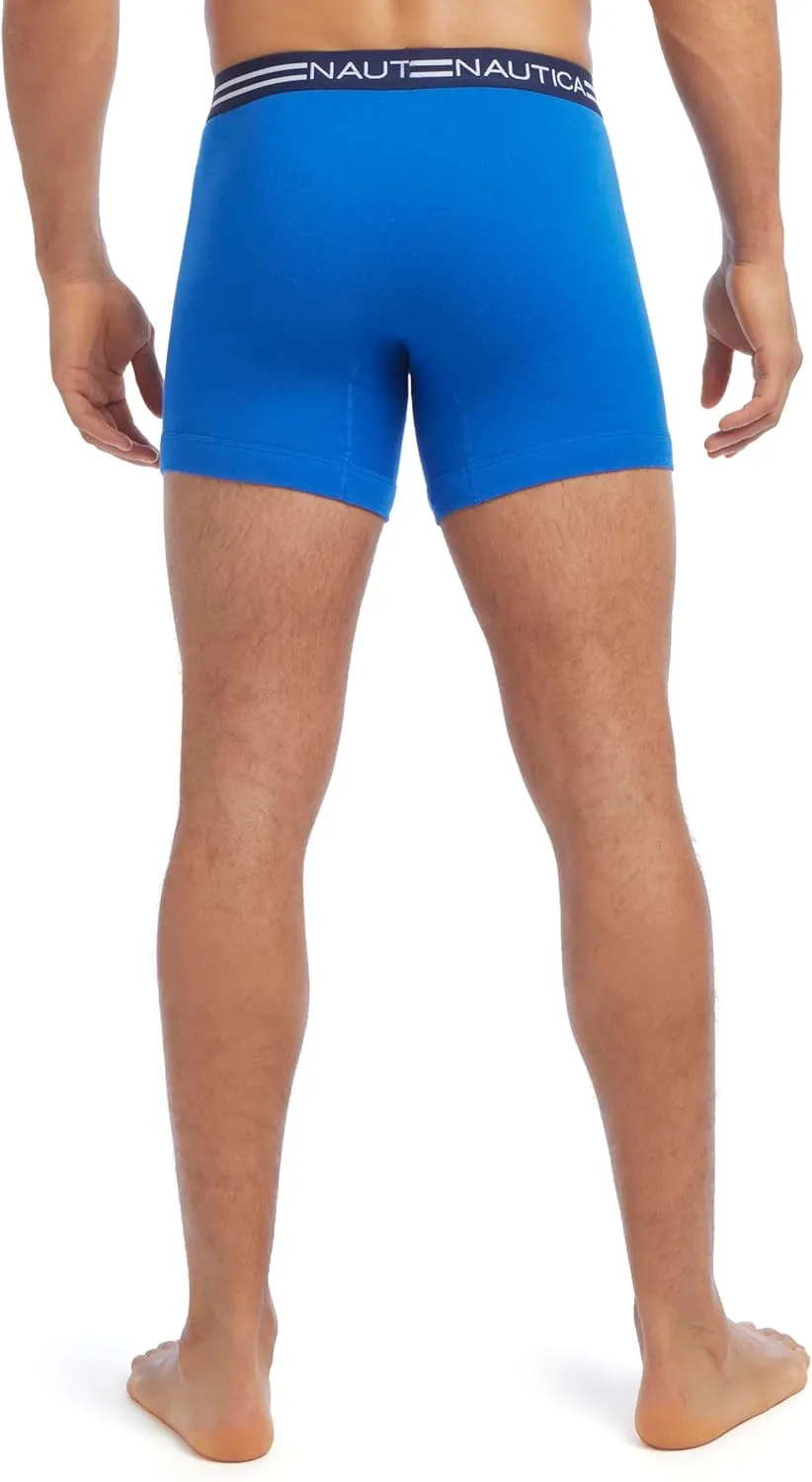 Nautica Men's Classic Cotton Boxer Brief Multi Pack