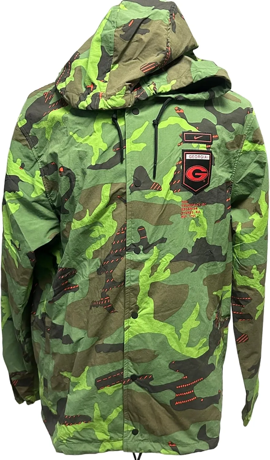 Nike Georgia Bulldog Camo Woven Jacket DQ2225-328 Green Wind Breaker Men Sz XL