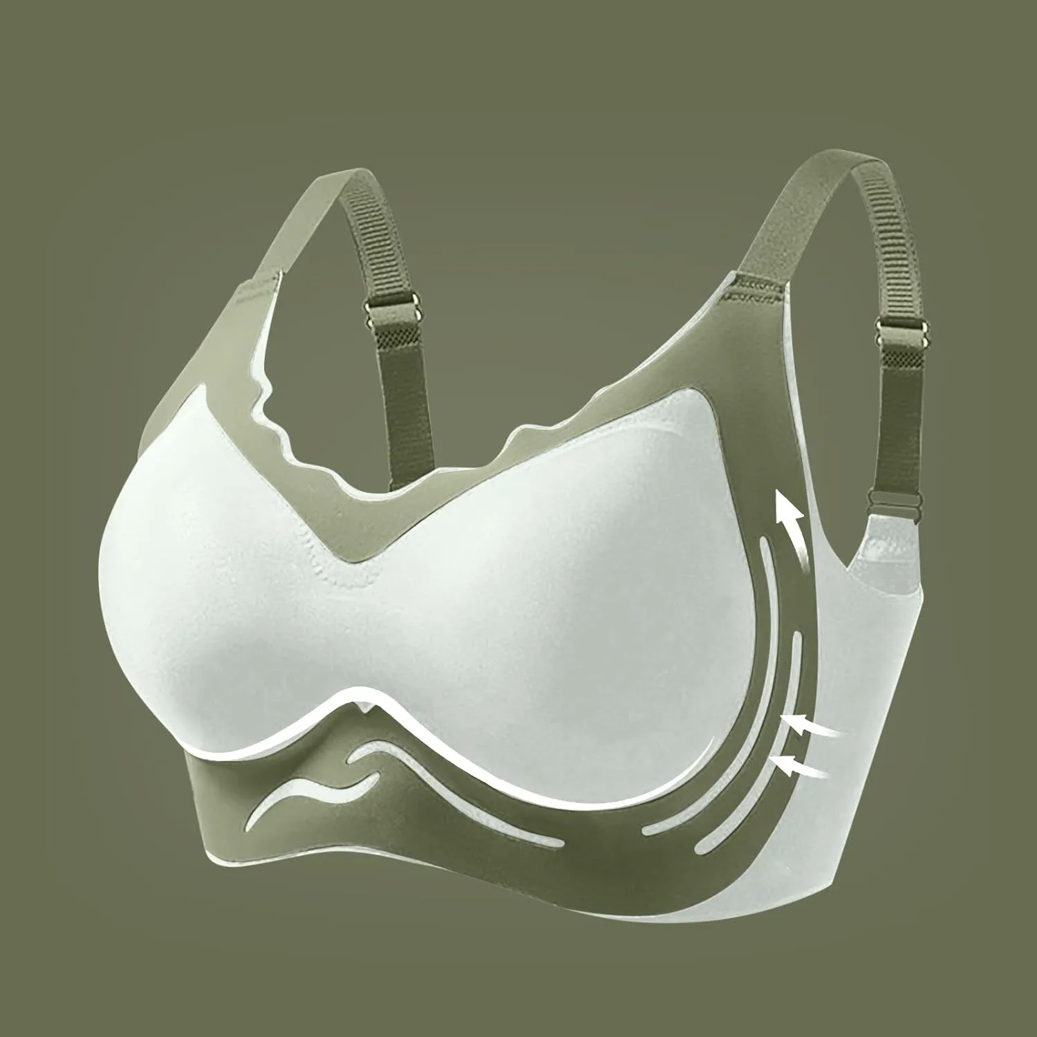 No Steel Ring,Lifting Gather Bras for Older Women Plus Anti Sagging Breasts with Lift Bra Push Up Breathable Sports Bras