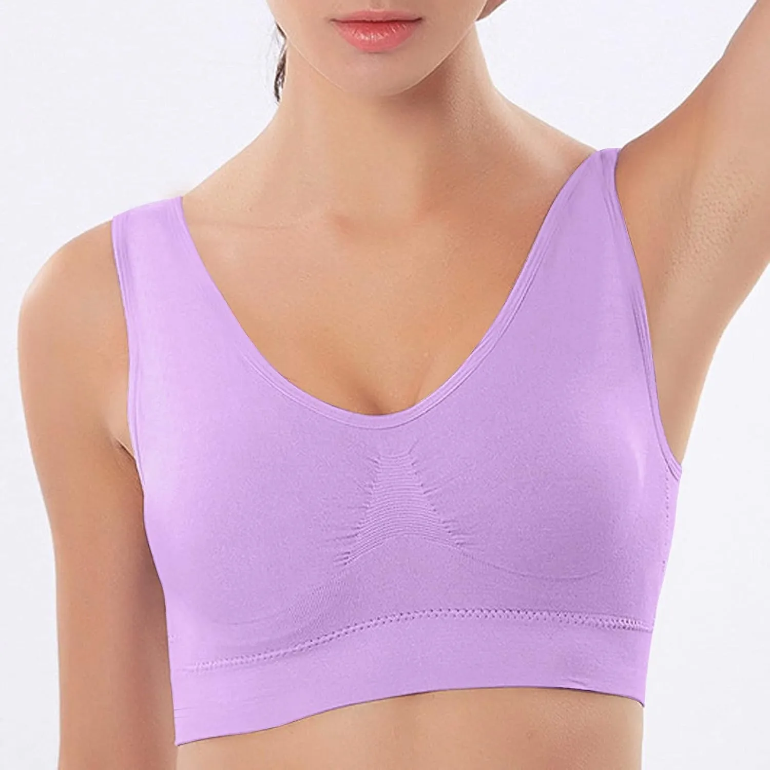 Plus Size Sports Bras for Women Anti-Sagging High Impact Bra Comfort Wireless Athletic Underwear for All-Day Wear