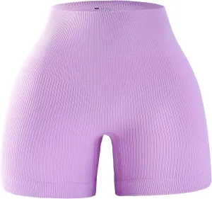 PQ Women's Yoga Shorts Ribbed Seamless Workout High Waist Athletic Leggings Suitable for Yoga Fitness, Everyday wear