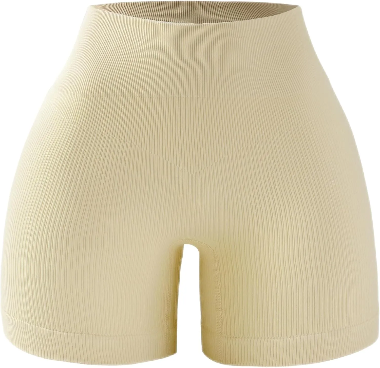 PQ Women's Yoga Shorts Ribbed Seamless Workout High Waist Athletic Leggings Suitable for Yoga Fitness, Everyday wear