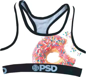 PSD Women's Sports Bra (White/Donut - Sports Bra, M)